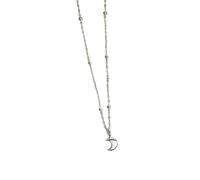 HUANGBONIG Collana in argento sterling con luna crescente Han Feng gioielli di design -D1748