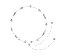 HUANGBONIG Collana lunga retrò di perle con stelle su tutto il cielo che tirano la clavicola.