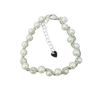 HUANGBONIG Collana vintage con perle grandi e piccole, clavicola temperamento femminile
