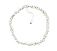 HUANGBONIG Collana vintage con perle grandi e piccole, clavicola temperamento femminile