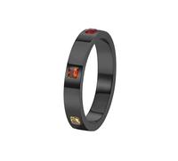 HUANGBONIG Coreano dolce anello in acciaio inox arcobaleno sei colori diamante anello gioielli, 11(th)