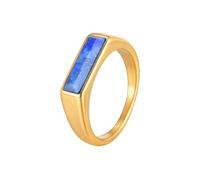 HUANGBONIG Europa e America fuso acciaio inossidabile turchese squisito anello., US Code No.7, Metallo