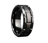 HUANGBONIG Europa e Stati Uniti geometrica semplice personalità temperamento coppia anello, No.7