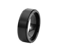 HUANGBONIG Europa e Stati Uniti semplice titanio acciaio rotante disegno anello gioielli sollievo stress., No. 6