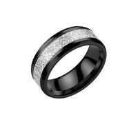 HUANGBONIG Europeo e americano signore Rime seta acciaio inox squisito anello, 12(th), Metallo