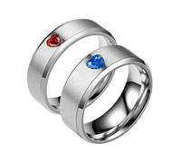 HUANGBONIG Versione coreana di semplice squisito amore titanio micro-intarsiato anello zircone