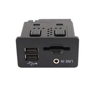 HUANGENG Connessione audio aerodinamica con lettore di schede, porta USB, facile installazione, interfacce sonore, facile installazione per auto