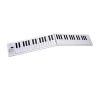 HUANGENG Tastiera elettronica multifunzione pieghevole a 61 tasti con display a LED, 16 toni, 100 ritmi, 25 canzoni demo, jack per cuffie, alimentazione USB, portatile, per principianti