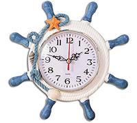 HuangguiyuanV Orologio timone nautico a forma di timone a forma di timone a forma di barca,Ornamenti nautici per casa e ufficio