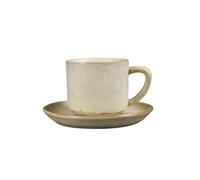 Huanghua - Tazza da caffè in ceramica grossolana fatta a mano retrò da 175 ml