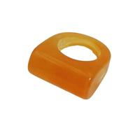 HUANGING 2 eleganti anelli dal design poligonale in resina vibrante, unisex, comodi da indossare, per occasioni formali e informali, anelli in resina poligonale, One Size, come descritto, come