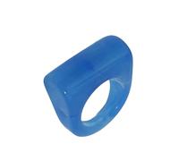 HUANGING 2 eleganti anelli dal design poligonale in resina vibrante, unisex, comodi da indossare, per occasioni formali e informali, anelli in resina poligonale, One Size, come descritto, come