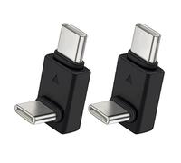 HUANGING Adattatore portatile a forma di L da doppio tipo C a tipo C OTG per microfoni Lavalier wireless e dispositivi USB C