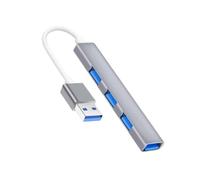 HUANGING Alluminio USB C Splitter 4 in 1 USB C/USB Adattatore Docking Station con 3xUSB2.0+1xUSB3.0+1 Adattatore Laptop Dock per Lapto