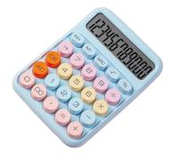 HUANGING Calcolatrice elettronica trasparente con display a 10 cifre, portatile, calcolatrice creativa e colorata