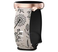 HUANGING Cinghia del silicone delle cinghie di larghezza di 20mm con il disegno dei denti di leone per l'accessorio di ricambio di Smartwatches, as the pic show, Silicone