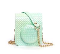 HUANGING Custodia morbida per fotocamera in pelle PU con spallacci per Mini12 Instants custodia per fotocamera, Verde, as the pic show