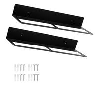 HUANGING Doppio set di mensole per attrezzi da parete, compatte all'ora, efficiente, per esercizi, installazione con fori in ferro resistente, tipo I, scaffale in metallo