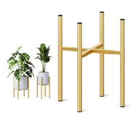 HUANGING Forte supporto per piante, carico massimo 120 sovrani, rivestimento a prova di ossidazione, per grandi ciotole in ceramica all'interno, supporto per piani di metà secolo