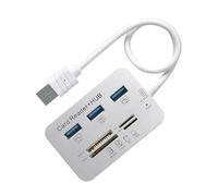 HUANGING Lettore di schede multifunzione USB3.0 e splitter hub a quattro porte ad alta velocità per espansione del computer