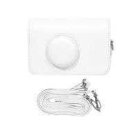 HUANGING Retro Camera Bag Coperture Protettive per H35 501F PU Caso Tracolla Regolabile Colore Solido Carry Case, bianco, as the pic show
