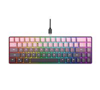 HUANGING Tastiere da gioco a 68 tasti sostituibili a caldo Illuminazione laterale RGBs Protezioni IP54 1000 milioni di battute Vita Keycaps Tipo C USB A Due interfacce Tastiere
