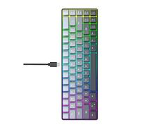 HUANGING Tastiere da gioco a 68 tasti sostituibili a caldo Illuminazione laterale RGBs Protezioni IP54 1000 milioni di battute Vita Keycaps Tipo C USB A Due interfacce Tastiere