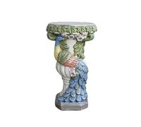 Huangj-0527 Colonna romana a forma di pavone, base for fioriera da esterno, ornamento decorativo, colonne greche creative, statua decorativa Colonna Romana(Multi-colored)