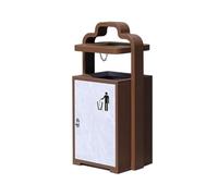 huanglyc-232 Bidone della spazzatura, Cestino for rifiuti in metallo in stile antico cinese for hotel, strade, luoghi pubblici all'aperto, Pattumiere per esterni