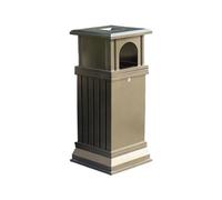 huanglyc-232 Bidone della spazzatura, Pattumiera in metallo con posacenere, cestino for rifiuti for esterni, giardino, strada, piazza, Pattumiere per esterni