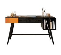 huanglyc-232 Mobile trucco 35.43" Classic Wood Makeup Vanity with Flip-top Mirror, Dressing Table with Drawers and Storage Space, Desk for Bedroom