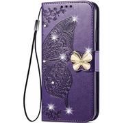 HUANGTAOLI Custodia per Ulefone Note 15, Portafoglio in Pelle con Strass Bling, Cavalletto e 3 Carte Slots, Assorbe Gli Urti e Protezione a 360 Gradi