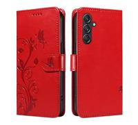 HUANGTAOLI Portafoglio in Pelle Custodia per Samsung Galaxy M55, Cavalletto e 2 Porta Carte, Protezione a 360 Gradi e Assorbe Gli Urti