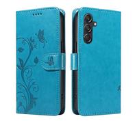HUANGTAOLI Portafoglio in Pelle Custodia per Samsung Galaxy M55, Cavalletto e 2 Porta Carte, Protezione a 360 Gradi e Assorbe Gli Urti