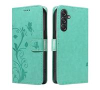 HUANGTAOLI Portafoglio in Pelle Custodia per Samsung Galaxy M55, Cavalletto e 2 Porta Carte, Protezione a 360 Gradi e Assorbe Gli Urti
