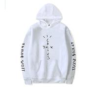 HUANHE Felpa con Cappuccio Unisex Rapper Travis Scott Astroworld Cactus Jack Felpa Nera Hip-Hop da Uomo per Donna