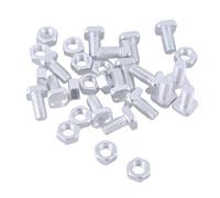 HUANIZI Confezione da 50 viti con testa a martello M6 in alluminio M6 x 15 mm, viti per serra con dadi per serra
