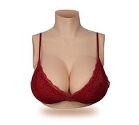 HUANQIN Seno in Silicone Forma di Seno Finto Seno Artificiale Falso Imbottito Cotone B Cup, Pettorale in Silicone Tette Finte della, Forme Mammarie Seno Finto Seni Finti Realistiche, Giallo Asiatico