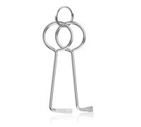 HUANR 2 Pezzi Chiave Passepartout Universale, Portatile Chiave Apriporta Universale, Argento Grimaldello, 2 Specifica, per Aprire le Porte felle Stanze e dei Bagni