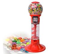 HuanSebesity Distributore Cialde a Moneta, distributore Gumball Capsula Automatico a Spirale,Dispenser Monete Gumball a Spirale Commerciale,per Fiere E Marketing Promozionale Red