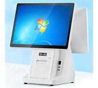 HuanSebesity Registratore Cassa per Piccole Imprese Con Stampante E Wi-Fi,Touchscreen a Doppio Schermo,Dispositivo per Ordinazioni Per Cassiere Supermercati 80mmPrinter