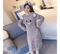 HUANSUN 2020 Winter Night Dress Women Plus Size Camicia da Notte Elastico Slim Pack Hip Carino Stampa Camicie da Notte Camicia da Notte Senza Maniche Camicia da Notte, D, M