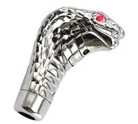HUANSUN Pomello Del Cambio Manuale Per E90, Occhi LED Cromati, Leva Del Cambio Cobra Snake Cool(Red)