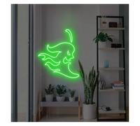 HUANTY con Luce per Decorazione e Atmosfera Insegna al Neon di Peperoncino Luce LED per Camera da Letto Sala Giochi Negozio Ristorante Bar Club Casa Decorazione Murale Personalizzata 40cmx28cm(F)