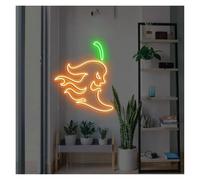 HUANTY con Luce per Decorazione e Atmosfera Insegna al Neon di Peperoncino Luce LED per Camera da Letto Sala Giochi Negozio Ristorante Bar Club Casa Decorazione Murale Personalizzata 40cmx28cm(C)