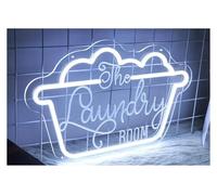 HUANTY con Luce per Decorazione e Atmosfera The Laundry Room Neon, Adatto per Lavanderia, Sala Giochi, Decorazione Murale per Feste 40.64x26.16cm