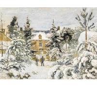 HUANTY Stampe su tela per pareti Paesaggio Invernale Di Campagna, Ghiacciaio, Neve, Montagna, Baita, Poster Vintage, Senza Cornice, Dipinti Su Tela, Arredamento Per La Casa(Q,40x60cm)