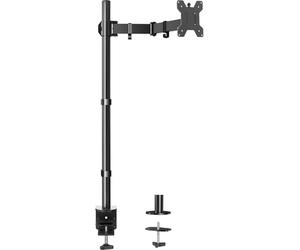 HUANUO Braccio Monitor,supporto regolabile per schermi 13″ - 32″, schermi ultrawide da 38″,supporto monitor singolo extra-alto da 1010mm per monitor con capacità da 10 kg con base a morsetto/passacavo