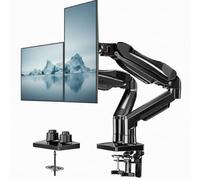 HUANUO FlowLift™ Supporto per doppio monitor, supporto da tavolo per monitor da gioco completamente regolabile per schermi di computer da 13-30", Full Motion VESA 75 x 75/100 x 100 con morsetto a C e