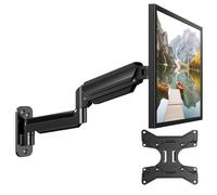 HUANUO Supporto da parete per schermi ultra-large da 24"-35", supporto per schermo PC da parete a movimento completo, supporto da parete per monitor, supporto VESA 75/100/200mm, capacità di carico